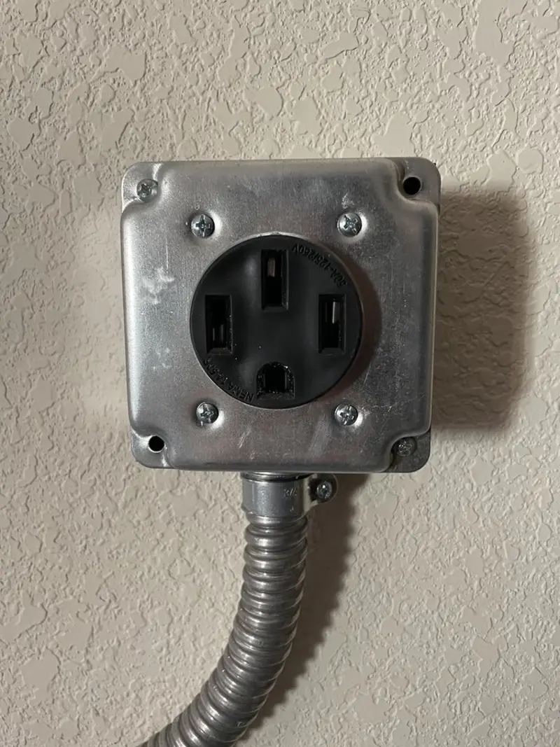 NEMA 14-50 outlet installed for Electrical Panel Upgrade in Two Rivers